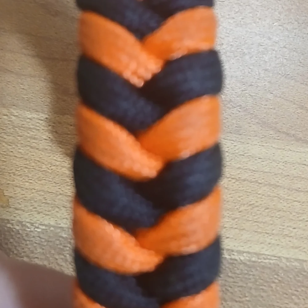 Men's Black and Orange‎ Twisted Bracelet